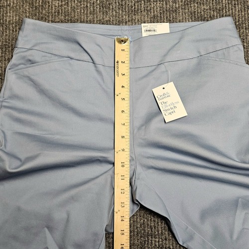 Croft & Barrow Effortless Stretch Capri Pants Light Blue Size 14 Regular Casual - Picture 8 of 12