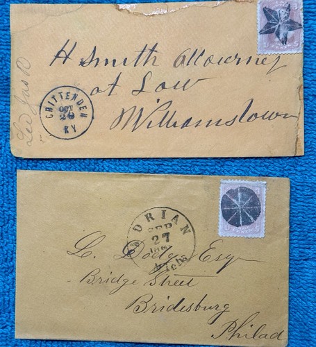 Early Stamps Envelopes Variety. Clean Strikes The Best 1 Steam Ship.2 Patriotic - Picture 4 of 6