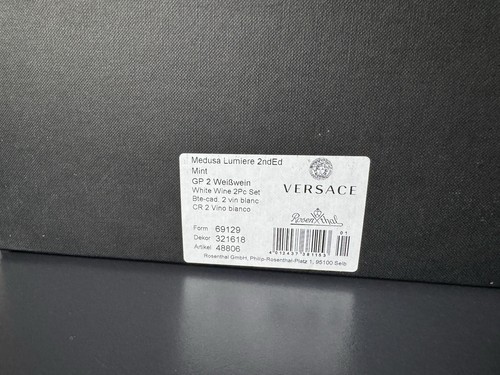 Versace x Rosenthal Medusa Lumiere 2ª ed. Copas de vino blanco copas NUEVO verde - Imagen 14 de 14