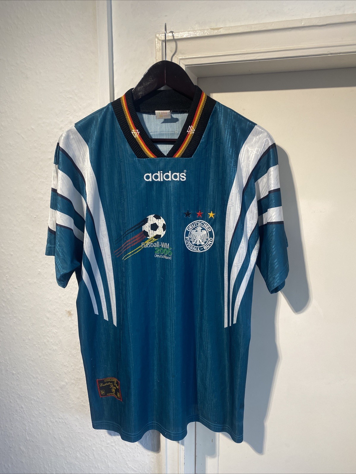 Germany Adidas New Shirt Vintage Jersey Camiseta Away 1996-98 Size Large