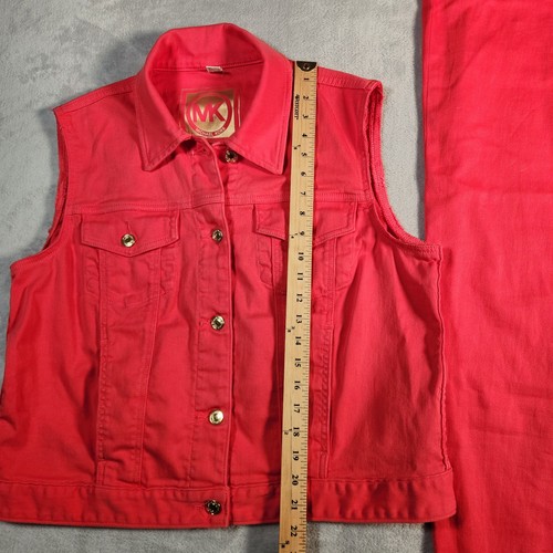 Michael Kors Jeans & Weste Set Rosa Damen XL Top 14 Hose Denim Barbie Preppy - Bild 5 von 24