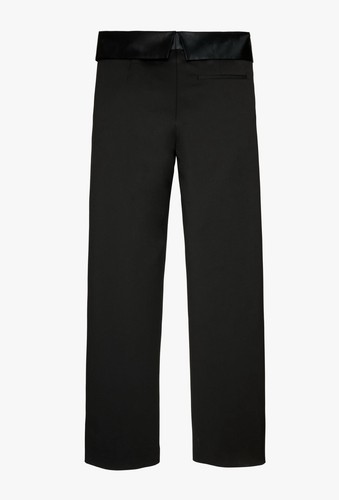 Pantalón Hombre ZARA EDICIÓN LIMITADA Cummerbund 32 W Negro Cintura Alta Satinado - Imagen 7 de 10