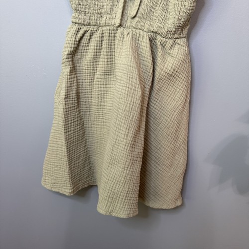 Shein Sleeveless Green Smocked 100% Cotton Mini Dress. Small - Picture 5 of 11