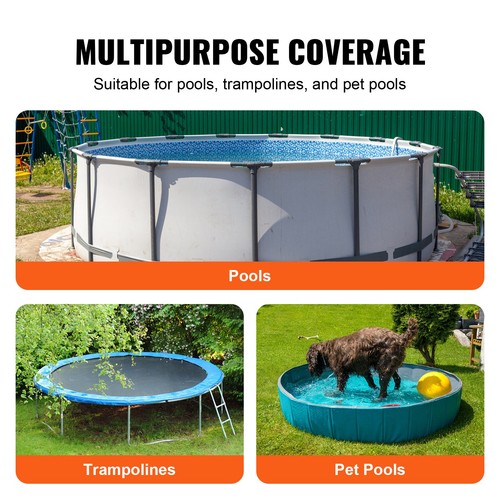 15 Ft Round Pool Cover Above Ground Swimming Pool Cover Waterproof PVC - Picture 6 of 12