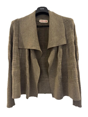 Cable Melbourne Merino wool cardigan, NEW, small