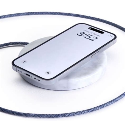 EINOVA Classic Stone Marble Wireless Charger – White Carrara, New Open Box