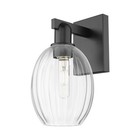 Innovations Preston 1Lt 6" Bell Wall Sconce, Black/Clear - 716-1W-BK-G459-6CL