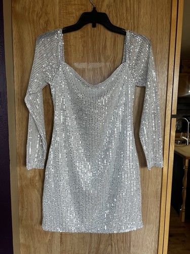 Short Sequins Dress Evening Formal Party Ball Gown Prom Bridesmaid Host White - Bild 2 von 2