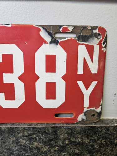 1912 New York Porcelain License Plate *Only Year Made in Porcelain* (Lot 1351) - Picture 4 of 8