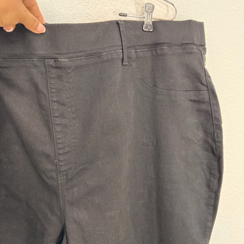 Pantalones cortos informales Terra & Sky negros de mezclilla elásticos para mujer talla grande 4X - Imagen 3 de 16