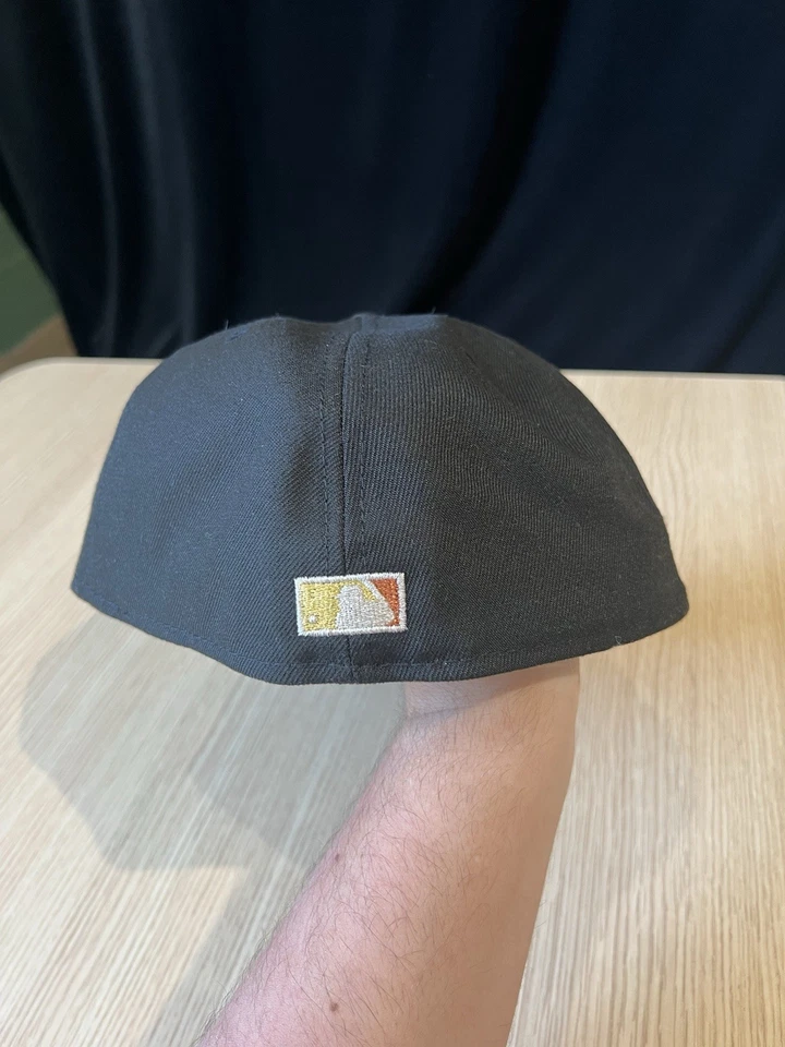 Los Angeles Angels 40th Season Hat Black Gold Logo New Era 59FIFTY Fitted 7 3/4 - Image 3 of 4