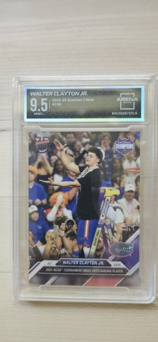 Walter Clayton Jr. Rookie RC GATOR CLAP! 2024/25 Bowman U Arena Grade 9.5! (PSA) - Picture 2 of 3