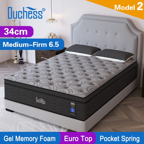 QUEEN DOUBLE KING SINGLE Mattress Bed Euro Top Pocket Spring Medium Firm Foam - Picture 36 of 54
