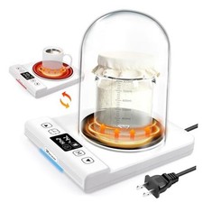 2-in-1 Upgraded Sourdough Starter Warmer with Glass Warmer Pad Glass Dome