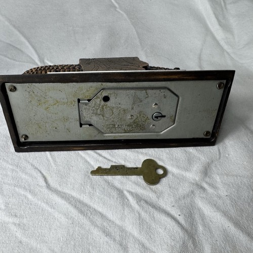 Antique Vintage 6” Long Cast Iron Ear Of Corn Tipton State Coin Bank w/ Key - Picture 7 of 9