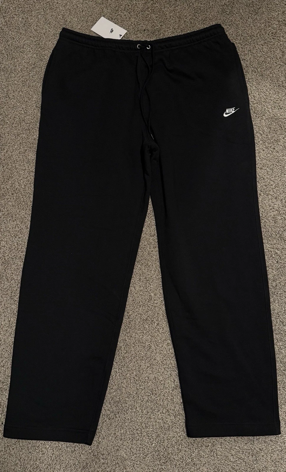 NEW Nike Club Fleece Straight Leg Sweatpants Mens XL Black FN3730-010