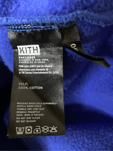 Kith x Tom and Jerry sweatshirt hoodie blue men's size XL - Picture 8 of 8