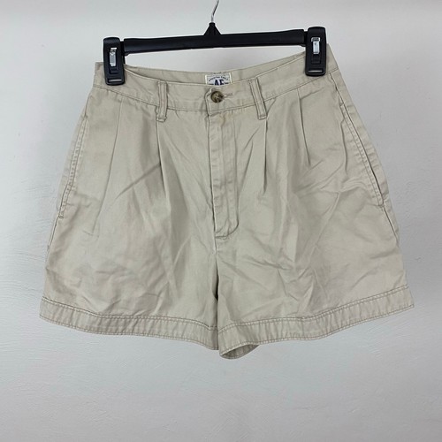 Y2K AEO American Eagle Outfitters Light Khaki 100% Cotton Shorts - Size 6 - Picture 1 of 7