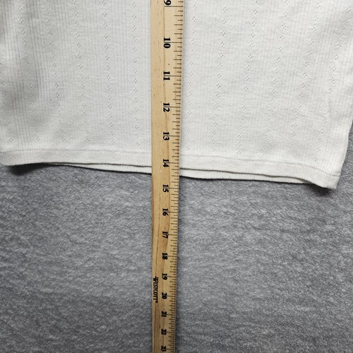 Old Navy Girls Sz M (8) Knit Round Bottom Neck Short Sleeve Top Beige  - Picture 8 of 8