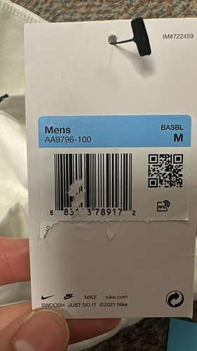 Nike Pantaloni da Baseball Uomo Dri-FIT Core | Bianco | - Foto 9 di 9