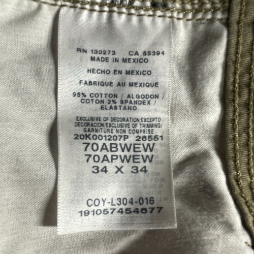 Wrangler Cargohose Herren 34X34 Khaki Relaxed Fit Stretch Baumwolle Sehr guter Zustand - Bild 11 von 12