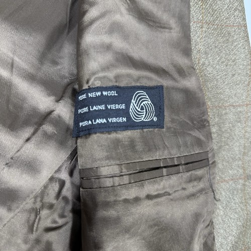 Blazer Jean-Paul Germain Hombre Marrón Tostado Cuadros 42R 100% Lana Excelente - Imagen 5 de 9