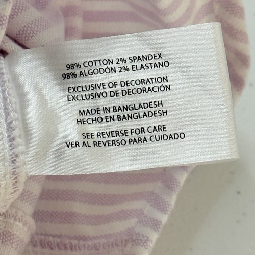 Gap Oxford Shirt Mens Medium M Purple Lavender Striped L/S Button Cotton Blend - Picture 7 of 10