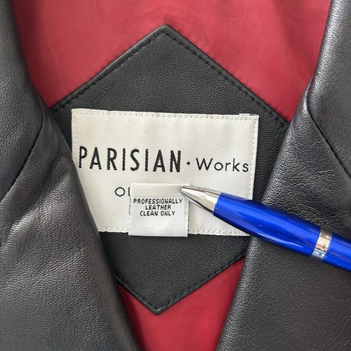 Parisian Works Damen schwarze Echtlederjacke Größe M gefüttert klassisch - Bild 9 von 10