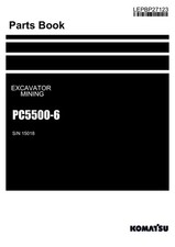 Komatsu PC5500-6 Excavator Mining Parts Catalog Manual SN 15018