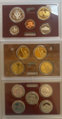 2010-S US Mint Silver Proof 14 Coin Set w OGP and COA - Picture 3 of 9