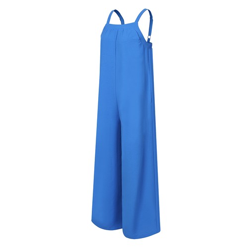 Damen Weites Bein Jumpsuit Baggy Overall Sommer Trägerhose Einteiler Romper DE - Bild 8 von 15