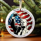 Ceramic Christmas Ornament Trump Americas Nobel Deserver Patriotic Gift