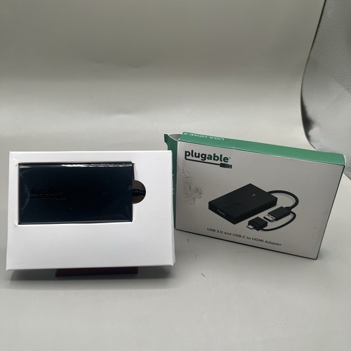 Plugable USB 3.0 or USB C to HDMI Adapter for Dual Monitors, Mac and Windows