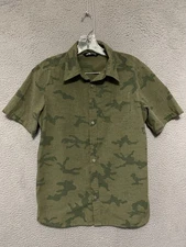 The North Face Boys Shirt Size XL 18/20 Green Pursuit Print Woven Kids