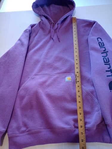 Carhartt Men's Hoodie Midweight Loose Fit Medium Sweatshirt Purple Dyed K288 - Picture 5 of 9