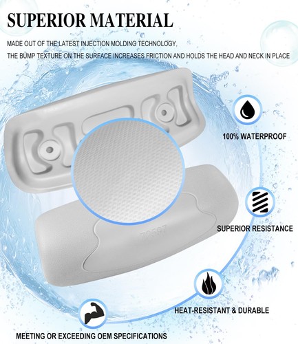Almohada de repuesto para reposacabezas de bañera de hidromasaje 72597 2 piezas para spas Highlife Series 1997-07 - Imagen 4 de 7