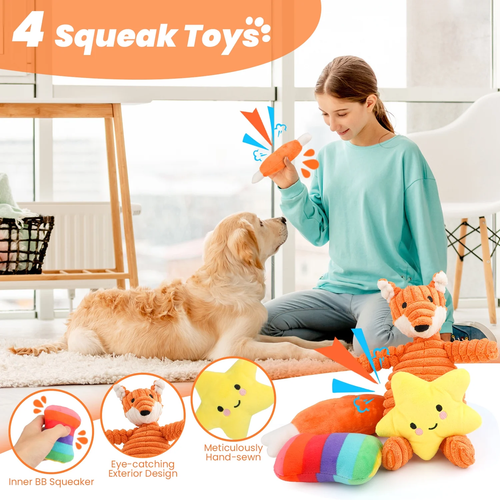 Juguetes para perros pequeños, paquete de 10 juguetes para masticar cachorros para la dentición y el entrenamiento con - Imagen 9 de 12