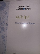 NEW Creative Memories 12" X 12" Scrapbook Pages White 15 Sheets / 30 Pages 0308