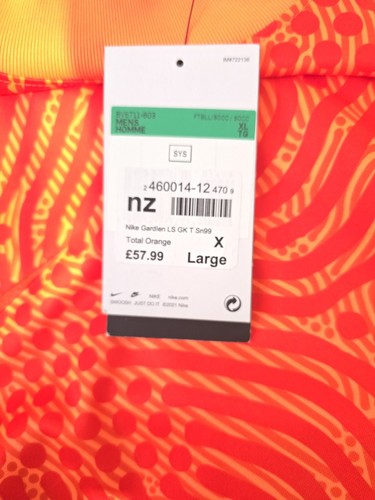 Nike Dri-Fit Long Sleeve Orange Reflective Tshirt New With Tags Size Xl 2321-5 - Picture 15 of 16