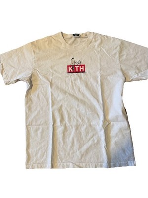 KITH Peanuts Snoopy White Men's Graphic Cotton Short Sleeve T