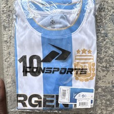 LONSDALE Officially Licensed Argentina Lionel Messi #10 Soccer Jersey M