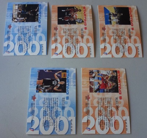 Starting Five 2001 WNBA Insert 5 Cards Lobo Timms Arcain Mabika Bulett Women - Picture 2 of 2