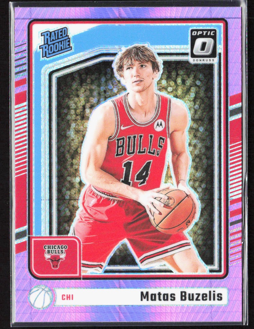 2024-25 Donruss Optic Matas Buzelis Pink Hyper Prizm Rookie RC #271 Bulls