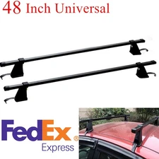 48"Aluminum Auto Car Top Roof Rack Cargo Luggage Carrier Cross Bar Adjustable US