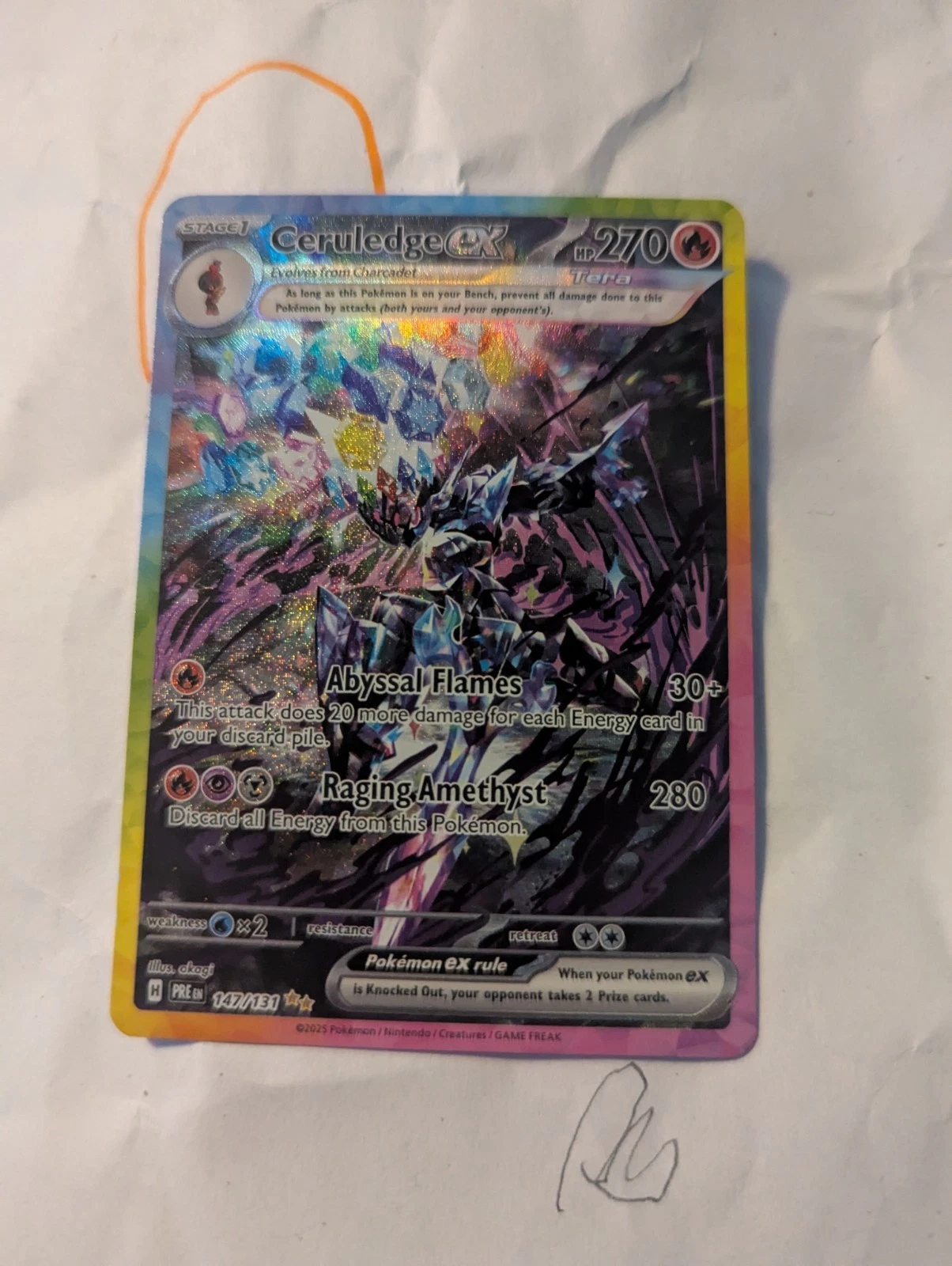Deal for Ceruledge ex 147/131 Prismatic Evolutions Special Illustration Rare Pokemon NM