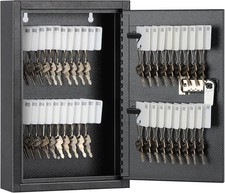Locking Key Cabinet, 40 Key Storage Lock Box with Code, Key Box Wall Mount, New