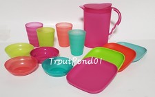 Tupperware Toys Kids Mini Party Play Set B Impressions Pitcher Bowl Tumbler 14pc