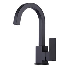 Matte Black Bar Sink Faucet, Bar Sink Faucet Single Hole, Stainless Steel Kit...