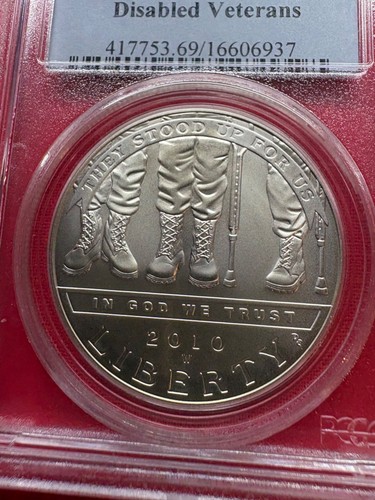 2010-W DISABLED VETERANS PCGS MS69 ORIGINAL OWNER PURCHASED FREE SHIPPING - Picture 2 of 5