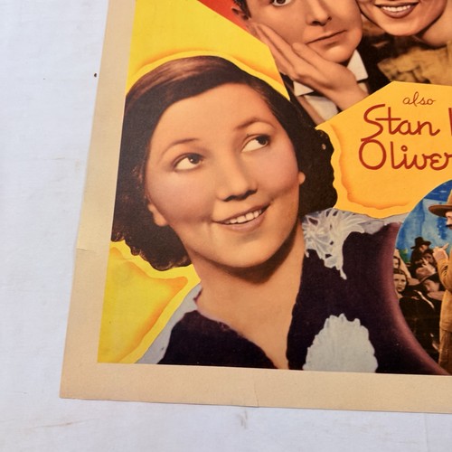 1937 Pick A Star Original Gerolltes 22x28 Filmplakat Laurel & Hardy - Bild 4 von 8